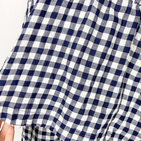 MADEWELL | Navy & White Gingham Check Skirt Grannycore Cottagecore - Picture 5 of 6